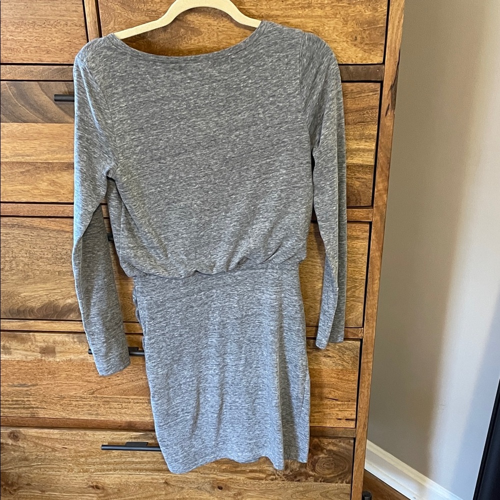 Heather Gray Long Sleeve Dress - Picture 3 of 5